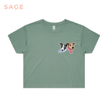 Load image into Gallery viewer, Custom Pet Cropped Tee - Colour Print
