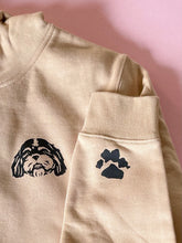 Load image into Gallery viewer, Custom Paw Print Add On to Custom Pet Hoodie or Crew
