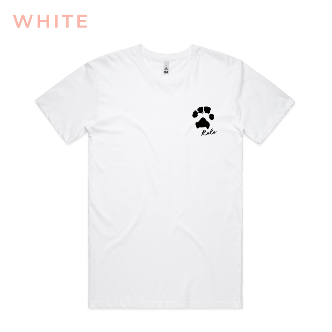 Paw Print Tee White